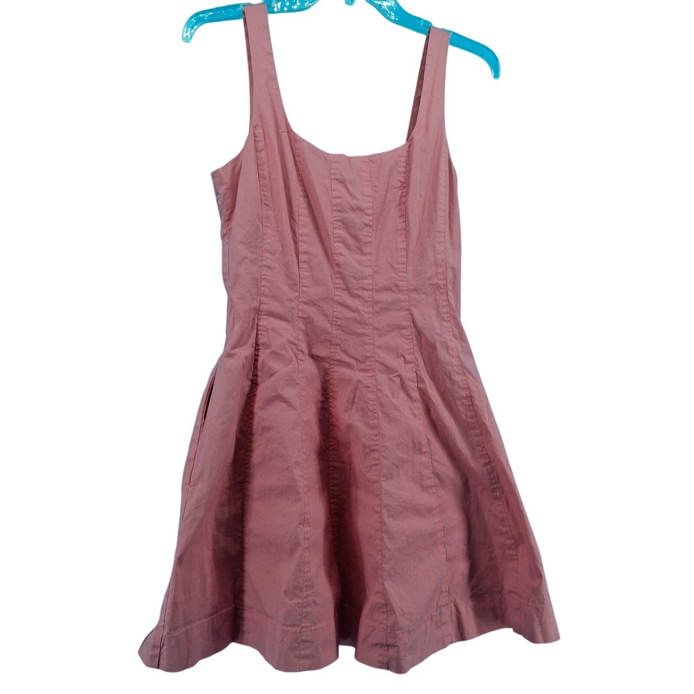 Steve Madden Dress Womens 8 Pink Fit & Flare Mini Scoop Neck Sleeveless XP108614